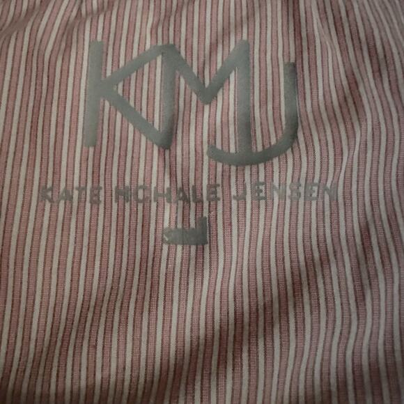 Kate Michael Jensen off shoulder pink button down shirt w ruffle sleeves NWOT S - Picture 7 of 8